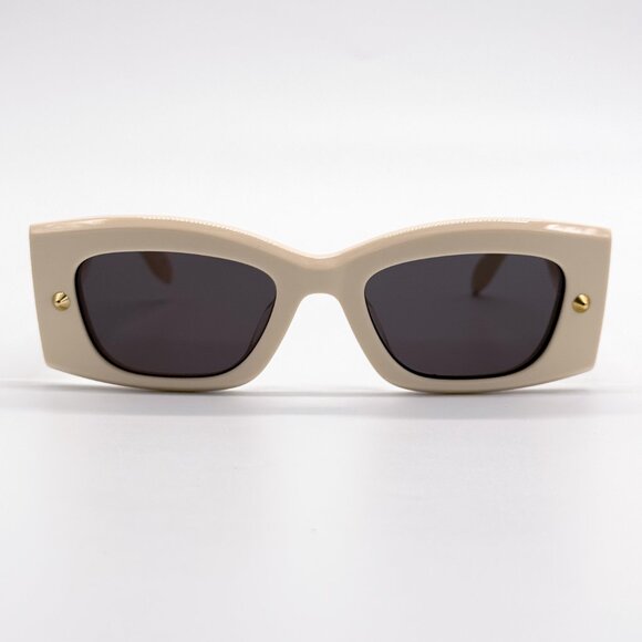 NEW ALEXANDER MCQUEEN AM0426S 005 IVORY SUNGLASSES ALEXANDER MCQUEEN - Picture 4 of 10